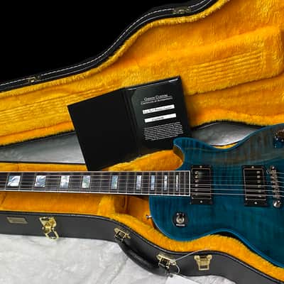 NEW! Gibson Les Paul Custom Peacock Widow - Monster Flame Top! Limited Edition - Weighs in at only 8 lbs!! - Authorized Dealer - G07572 image 15