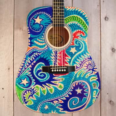 Fender - Squire CUSTOM ART GUITAR Dreadnought Acoustic Guitar image 1