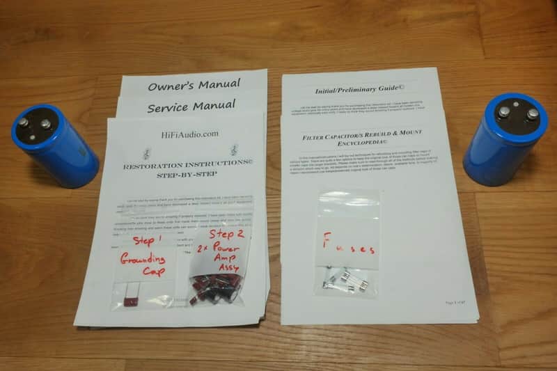 Hafler DH-120 restoration kit filter capacitor repair rebuild fix image 1