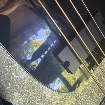 2015 Squier by Fender Mikey Way Signature Mustang Bass - Large Flake Silver Sparkle image 21