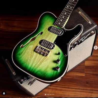 Fender Custom Shop Ron Thorn Masterbuilt Thinline Tele Greenburst ~ R108167 image 3