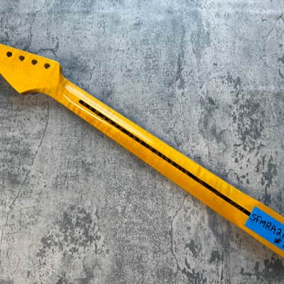 BMC Guitar Neck Strat® Stratocaster® 21 Fret Amber Flame Maple With Rosewood Fingerboard Rounded Fret Ends 9.5 Radius  SFMRA21 #1 image 4