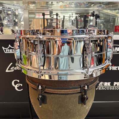 Gretsch Brooklyn 5x14 GB4160 Chrome Over Brass Snare Drum image 2