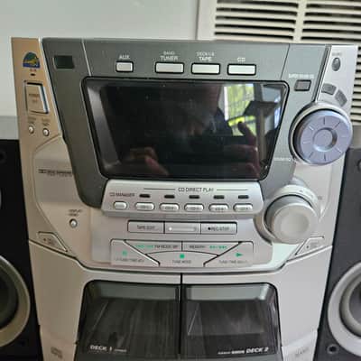 Panasonic SA-AK66 Stereo System + Speakers - AM/FM, 5 CD, Dual Tape - Works 100% image 4