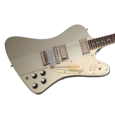 1965 Gibson Firebird III - Silver Mist Poly - RARE! Wide Nut, Non-Reverse Headstock - Original Vintage Custom Color Electric Guitar - 1 of 1? WOW! image 3