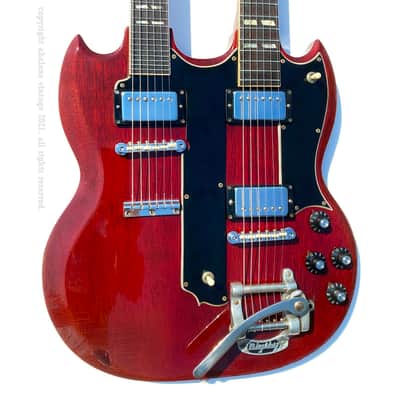 Gibson EMS-1235 Double Neck Guitar / Mandolin 1962 - 1969 - Cherry image 7