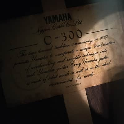 Yamaha  C-300 concert classical guitar  1970s Solid Spruce and rosewood back and sides image 8