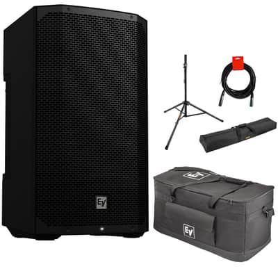 Electro-Voice EVERSE 12 Battery-Powered Loudspeaker with Bluetooth Audio Bundle with Electro-Voice Padded Duffle Bag, SS-47S Speaker Stand with Tripod Base, 51" Stand Bag, and 20-Inch XLR-XLR Cable image 1
