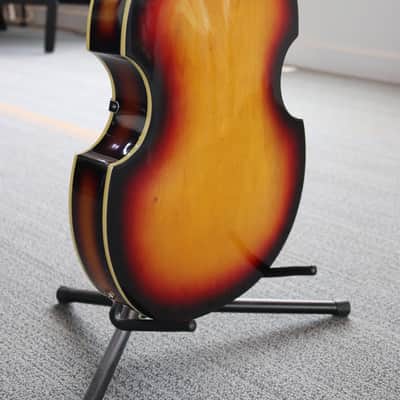 1960's Royal Violin Bass Sunburst Electric Bass Guitar - w/ Gig Bag image 8