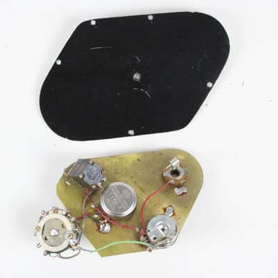 1973 Vintage Gibson L6-S Control Plate Assembly (Original Rotary Switch, Allen-Bradley Pot &Resistor, Pot, Jack, Plate) 1970s Early Norlin Era image 1