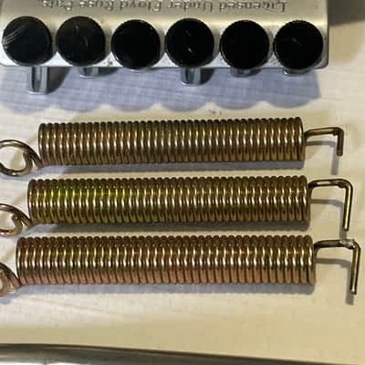 1990's Jackson Dinky Guitars JT-580LP Takeuchi Brushed Chrome Licensed Floyd Rose Tremolo Guitar Bridge Set image 4