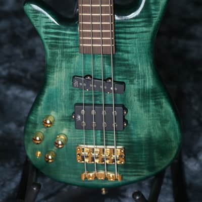 Lefty Warwick Streamer LX JazzMan 2009 Trans Green Left Handed image 6