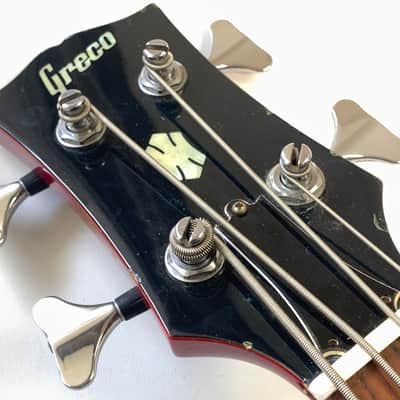 Greco TVB-65 c.1980s 32" Medium Scale Bass Guitar Mahogany w/Soft Case image 16