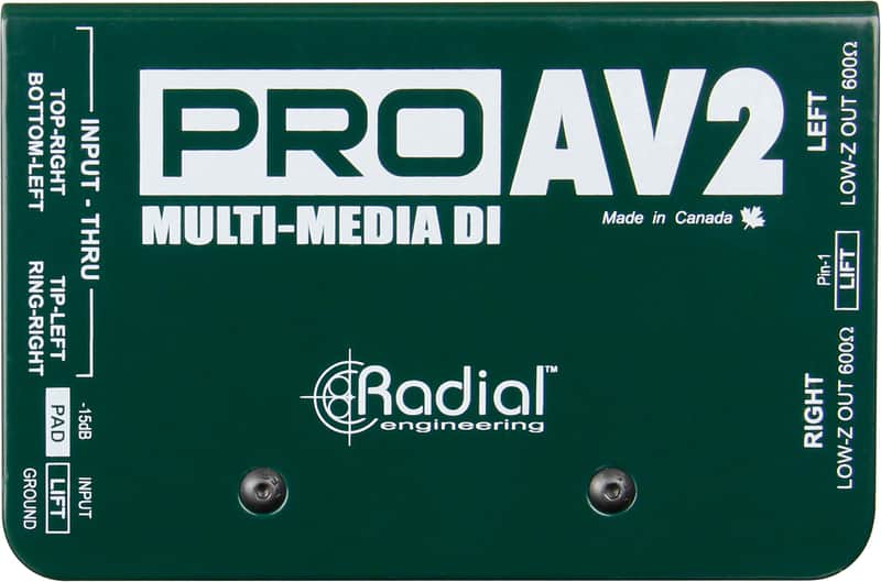 Radial ProAV2 2-channel Passive A/V Direct Box image 1