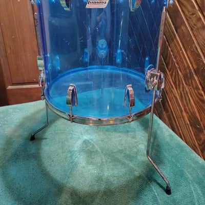 Ludwig 16x16" Vistalite Acrylic Floor Tom 1970s - Blue image 1