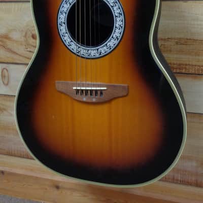 Used 1980s Celebrity by Ovation CC11 Acoustic Guitar Spruce Top Sunburst w/Case image 2