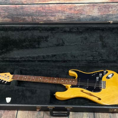 Used Warmoth Custom Built Semi-hollow Partscaster with Case image 7