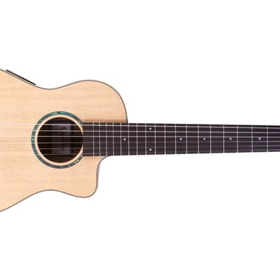 Cordoba Mini II EB-CE Mini Acoustic-Electric Guitar Natural, Amazing Travel Guitar Support Small Biz image 3