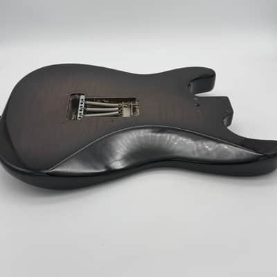 Fender Custom Shop Loaded Custom Stratocaster Body Made for Tom Rundgren 1992 - Flamed Maple Charcoal Burst image 22