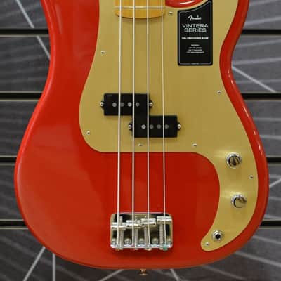 Fender Vintera '50s Precision Bass Dakota Red Electric Bass Guitar & Deluxe Gig Bag B-Stock image 1