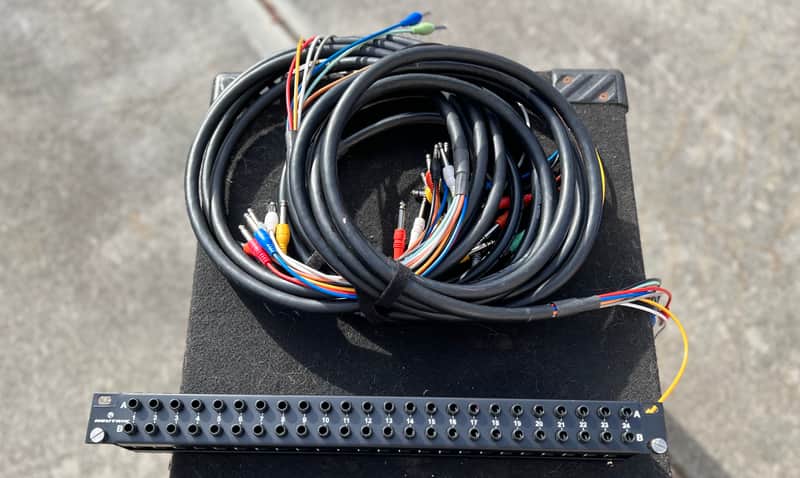 Neutrik 24 - 48  Patchbay Patch Bay with 3 TRS 1/4" Snakes image 1
