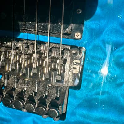 ESP LTD MH-103 QM - 2016, See Thru Blue, Left Handed image 18