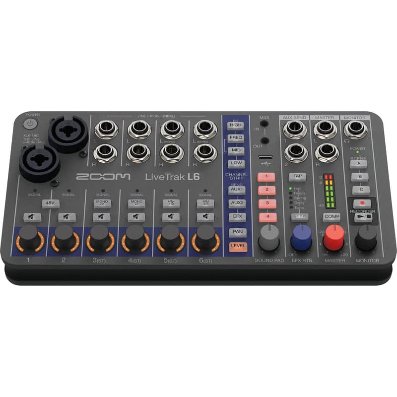 Zoom LiveTrak L-6 Digital Mixer and Multi-Track Recorder, 6-Channel image 1