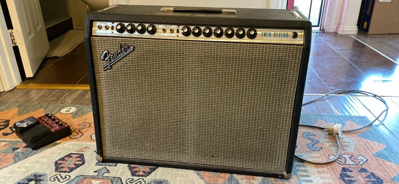 Fender Twin Reverb 2-Channel 100-Watt 2x12" Guitar Combo 1970 - 1971 - Silverface image 1
