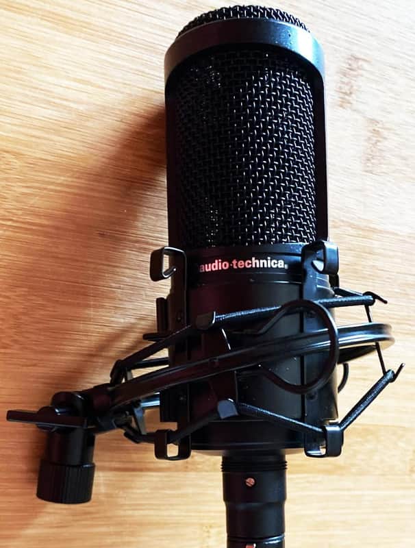 Audio-Technica AT2020 P48 Cardioid Condenser Microphone + Shock Mount & XLR Cable image 1
