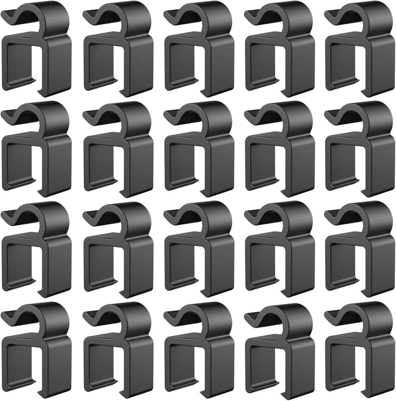20 Pack Boom Arm Cable Clips Microphone Stand Cable Clip Plastic Cord Organizer Mic Arm Wire Holder Clamp Management for Wired Microphone Vocal Dynamic Microphones Arm Mic Stand image 1