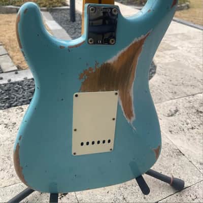 2022 Fender Custom Shop 1957 Stratocaster Heavy Relic Daphne Blue image 3
