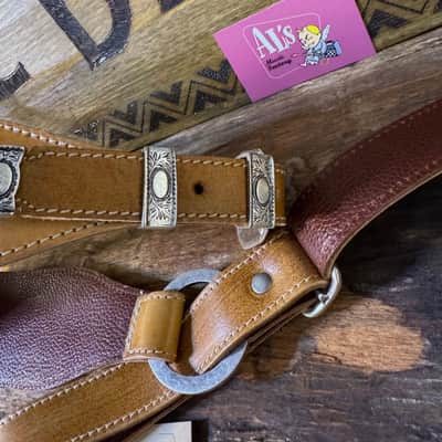 Blue Bell Straps MONTEREY Artisan Aniline Patina Washed “ ONE OF A KIND” Custom for Al’s Music Factory Silver Hardware image 21
