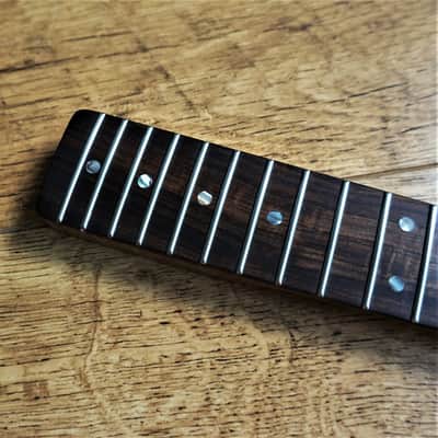 Telecaster Rosewood and Roasted Flame Maple Guitar Neck Gloss 21 Fret Jumbo with Abalone Markers image 5