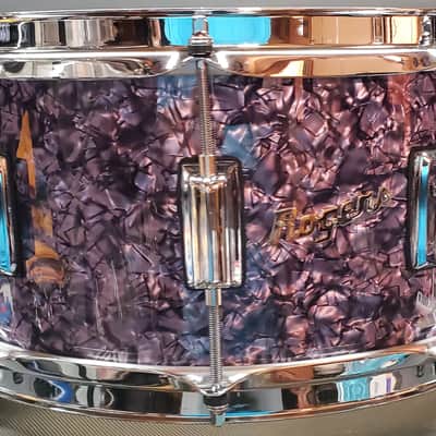 Rogers No.37PDP 6.5"X14" Dyna-Sonic Snare Drum S/N D3669 - Purple Diamond Pearl VIDEO !!! image 3