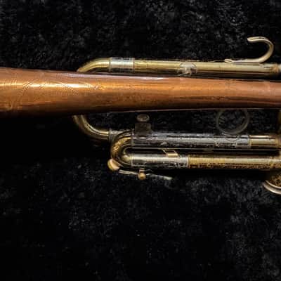 Holton 608 Super Collegiate 1958 - (Courtois-style external top-sprung pistons) Bi-metal bell with red brass stem and nickel flare and yellow brass body with nickel accents image 14