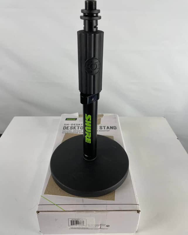 Shure by Gator SH-DESKTOP1 Round Base Desktop Microphone Stand, Black image 1