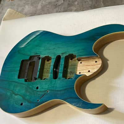 2010's Indonesian Ibanez RG470AHM Blue Moon Burst Ash Guitar Body Floyd Ready image 3