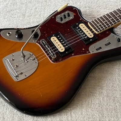 2012 Fender Kurt Cobain Road Worn Jaguar Left Hand Lefty + Case + Book + Extra Pickups Classic Player Jaguar Special HH Wiring image 11