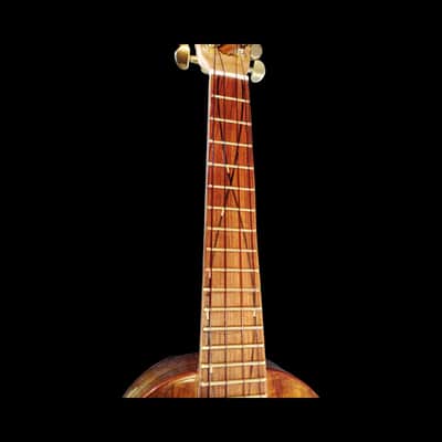 Solid Koa Pineapple Tenor Ukulele with Hardwood Inlays image 7