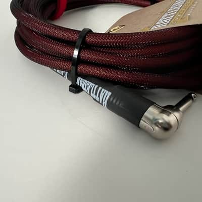 20FT STRAIGHT TO RIGHT ANGLE | RATTLESNAKE INSTRUMENT CABLE | OX BLOOD RED| 20FT DC-20-ST-OX-M-NN image 2