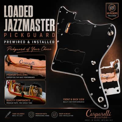 Carparelli Loaded Jazzmaster® Pickguard Wiring Kit – Prewired & Installed on Your Choice of Pickguard image 2