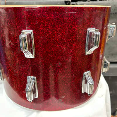 Rogers 10" deep X 14" head Marching Snare Drum (175-1265) 60's - Red Sparkle Bild 18