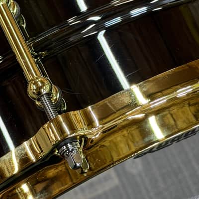 LUDWIG LB416BT-B 14X5 BLACK BEAUTY SNARE DRUM BRASS TRIM B STOCK image 9