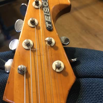 Vintage 60s MIJ Teisco K-3L / ET-312 Sharkfin Electric Guitar - Blue + Hard Case image 11