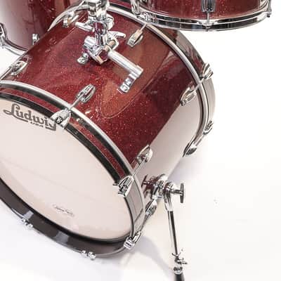 Ludwig Legacy Classic 20/12/14 Kit- Burgundy Glitter-Floor Model AS IS image 3