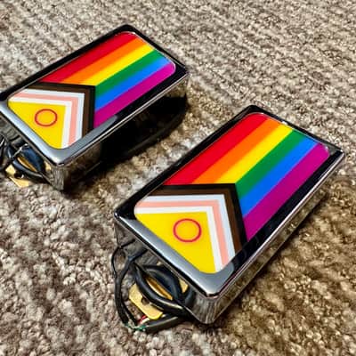 Elysian Pickups Valkyrie A5 Rare Pride Flag Rainbow Humbucker Set image 4