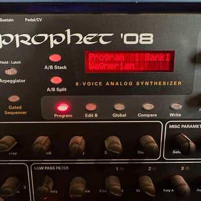 Dave Smith Instruments Prophet 08 PE Desktop 8-Voice Desktop Synthesizer 2012 - 2016 - Black with Wood Sides image 2
