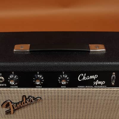1965 Fender Champ Amp AA764 - Blackface - All Original - Incl. Original Shipping Box & Leather Cover image 6
