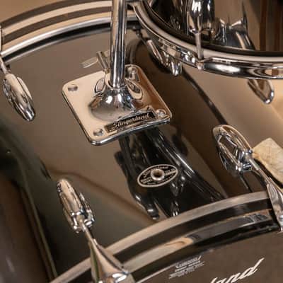 1970s Slingerland Black Chrome Drum Set 14x24 9x13 and 16x16 image 11