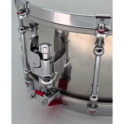 Used Dunnett Stainless Steel Snare Drum 14x6.5 w/Cold Rolled Hoops - Very Good image 4